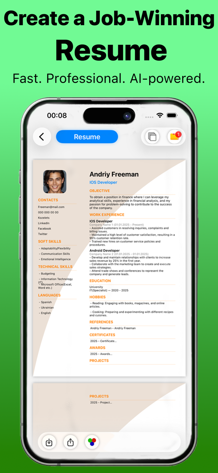 Home Make Resume on App Store
